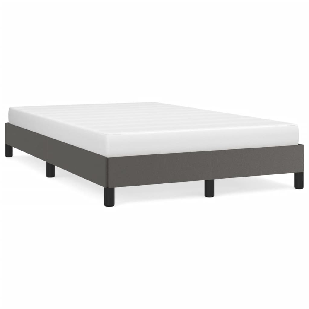 Cadre de lit sans matelas gris 120x200 cm similicuir - 2