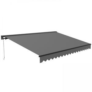 Store banne semi-intgral 2,5x2m en aluminium gris