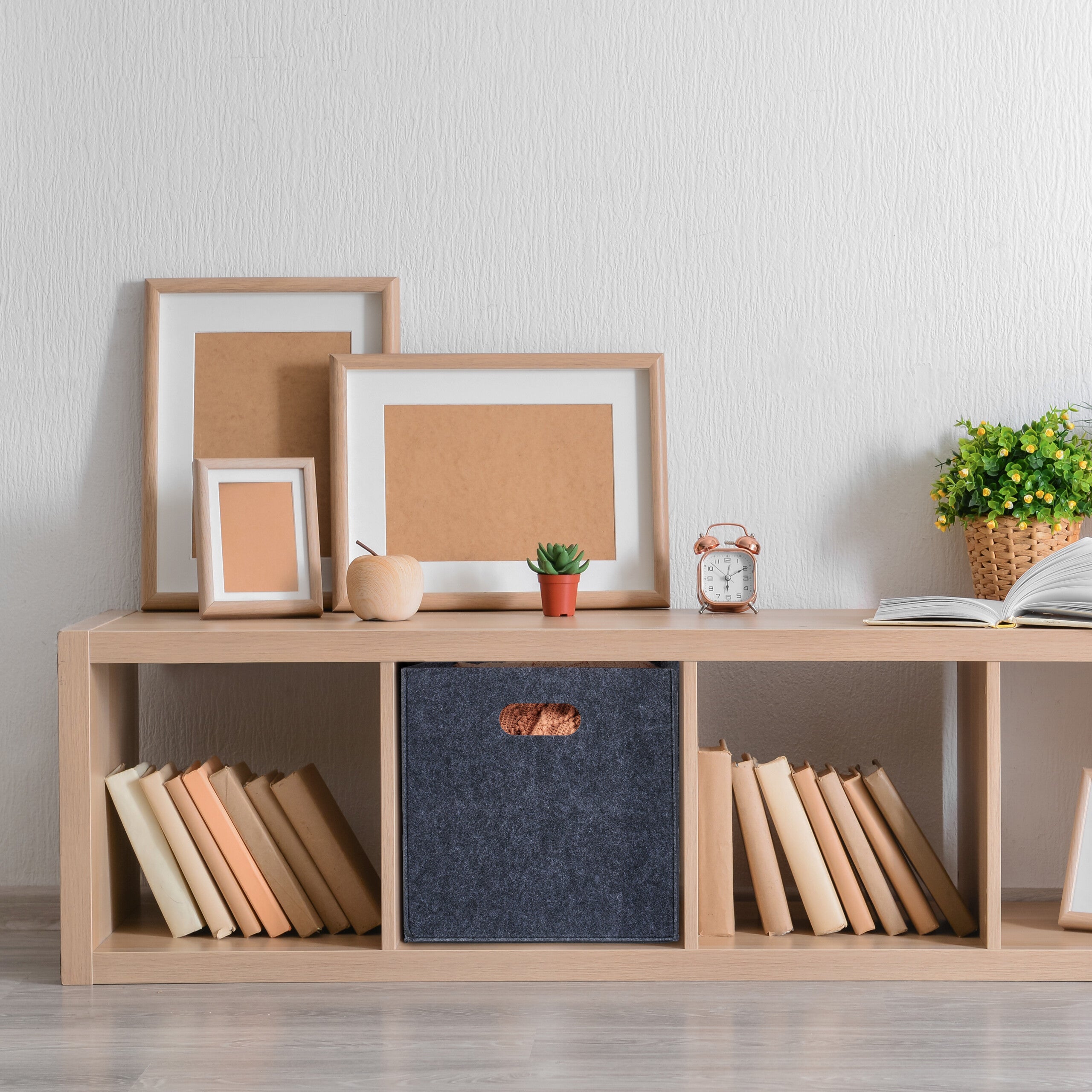 Cesto Intrecciato In Seagrass - Cubo 30x30x30 Cm Per Organizzazione Casa - Foto 7