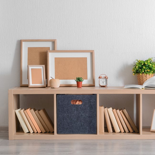 Cesto Intrecciato In Seagrass - Cubo 30x30x30 Cm Per Organizzazione Casa - Foto 7