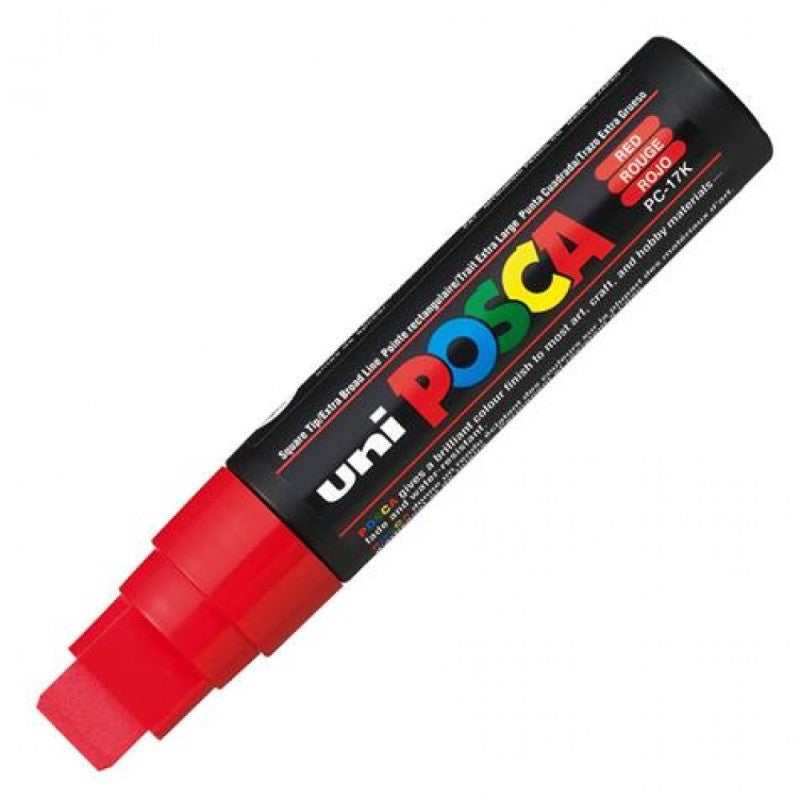 Marqueur Posca PC-17K rouge | pointe extra-large rectangulaire | Leroy ...