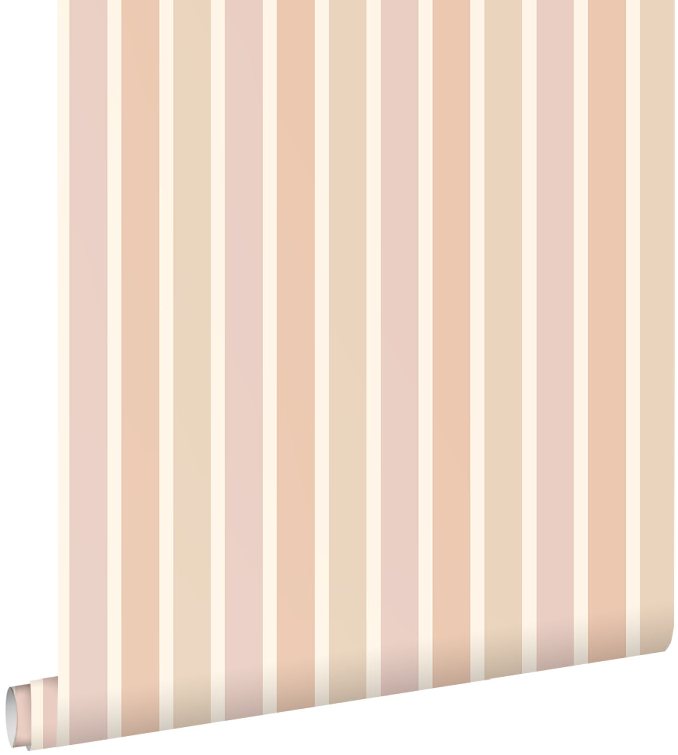 Tapeta paski beżowym,terakotaIfioletowego mauve - 50 x 900 cm - ESTAHOME