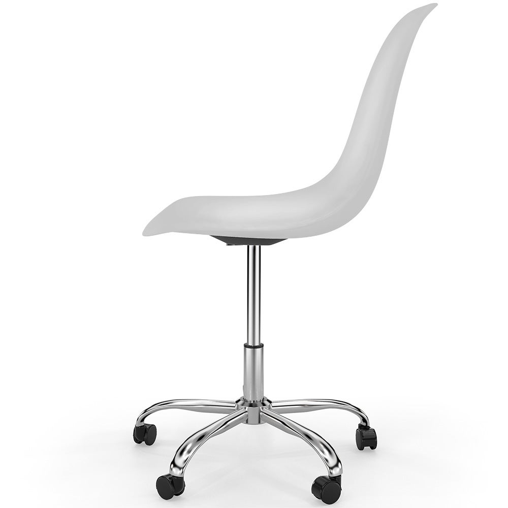 Chaise de bureau pivotante à roulettes - Brielle Jaune - 5