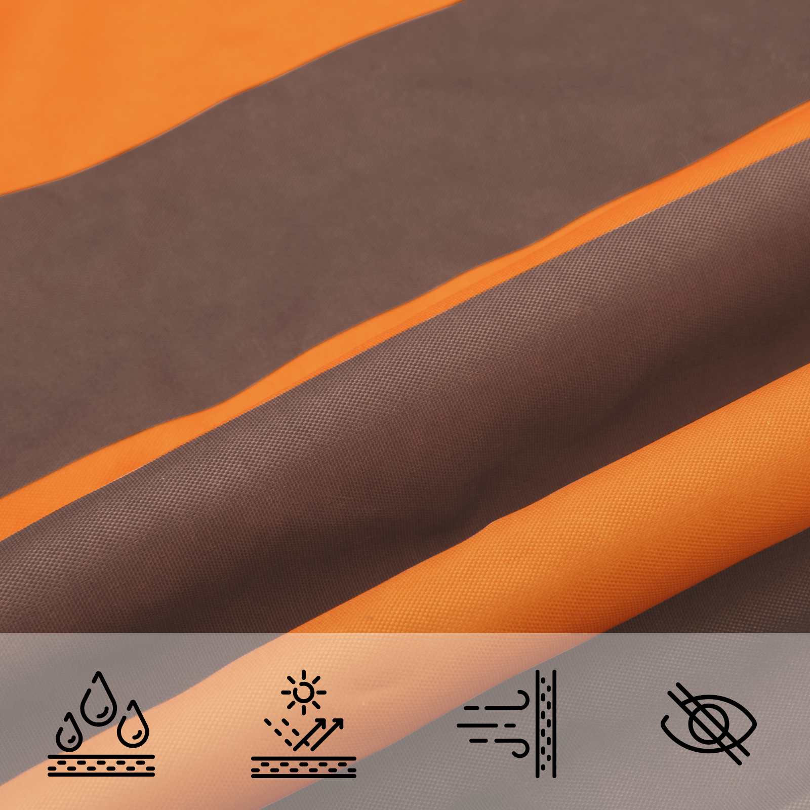 Voile d'ombrage triangulaire 6 x 6 x 6 m en polyester Oxford 100 % - 6