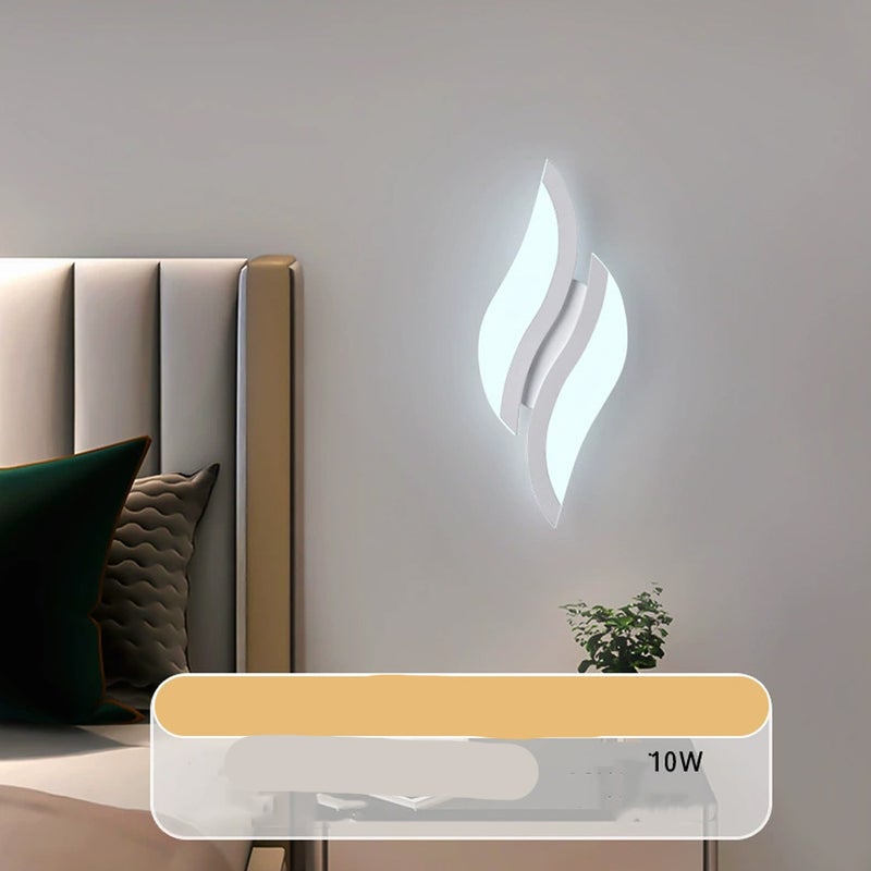 Oświetlenie ścienne LED do wnętrz, nowoczesna lampa ścienna, akrylowe oświetlenie ścienne do salonu, sypialni, schodów, chłodne białe światło