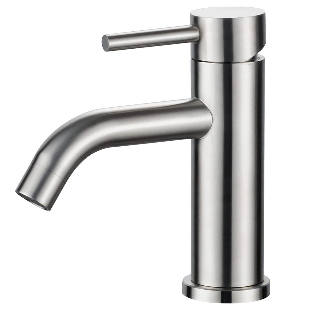 Bateria umywalkowa mieszaczowa - bateria łazienkowa jednouchwytowa, cicha ceramiczna bateria umywalkowa z wyciąganą wylewką, korpus ze stali nierdzew