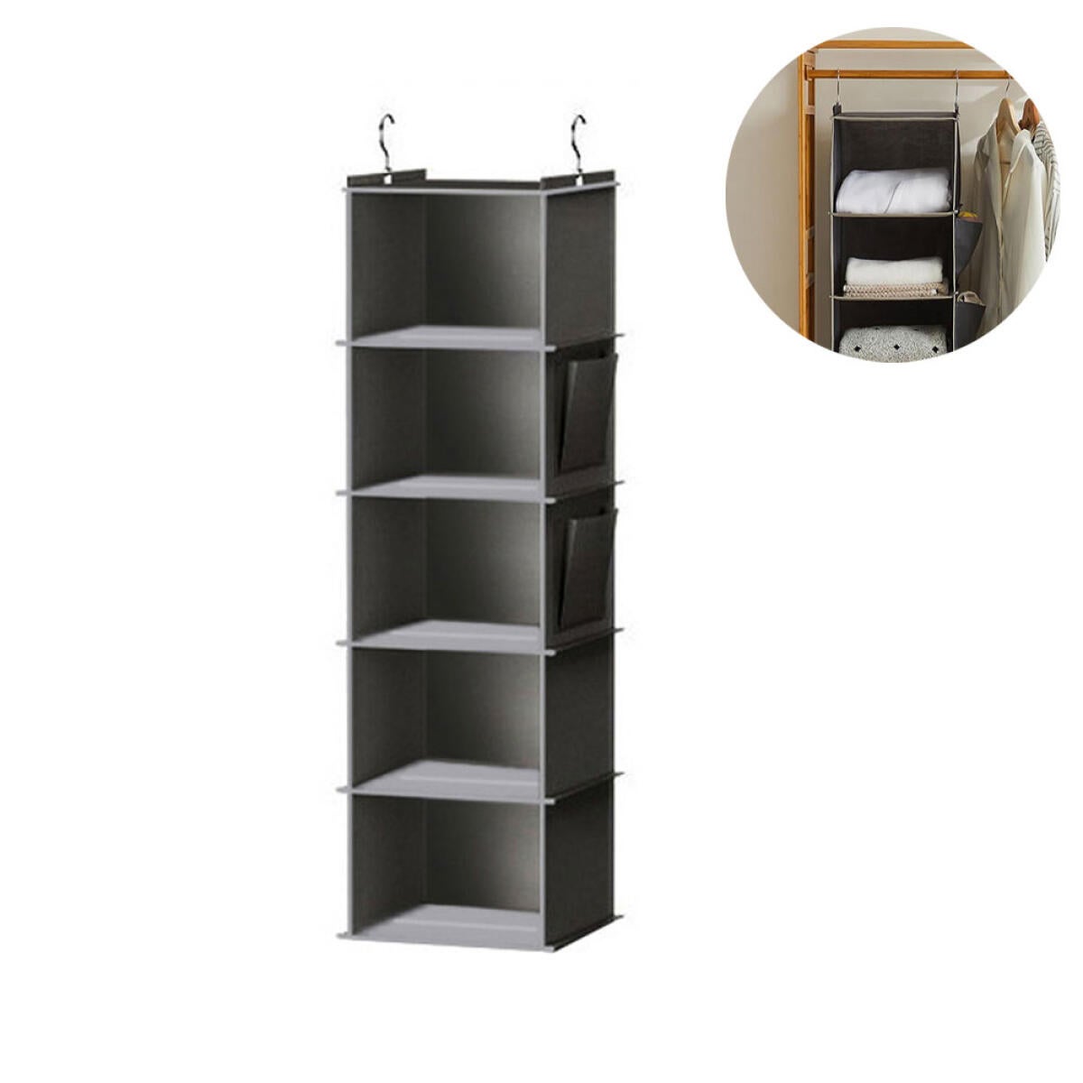 Etagere Suspendue - L4145 - Rangement Suspendu Avec 4 Compartiments