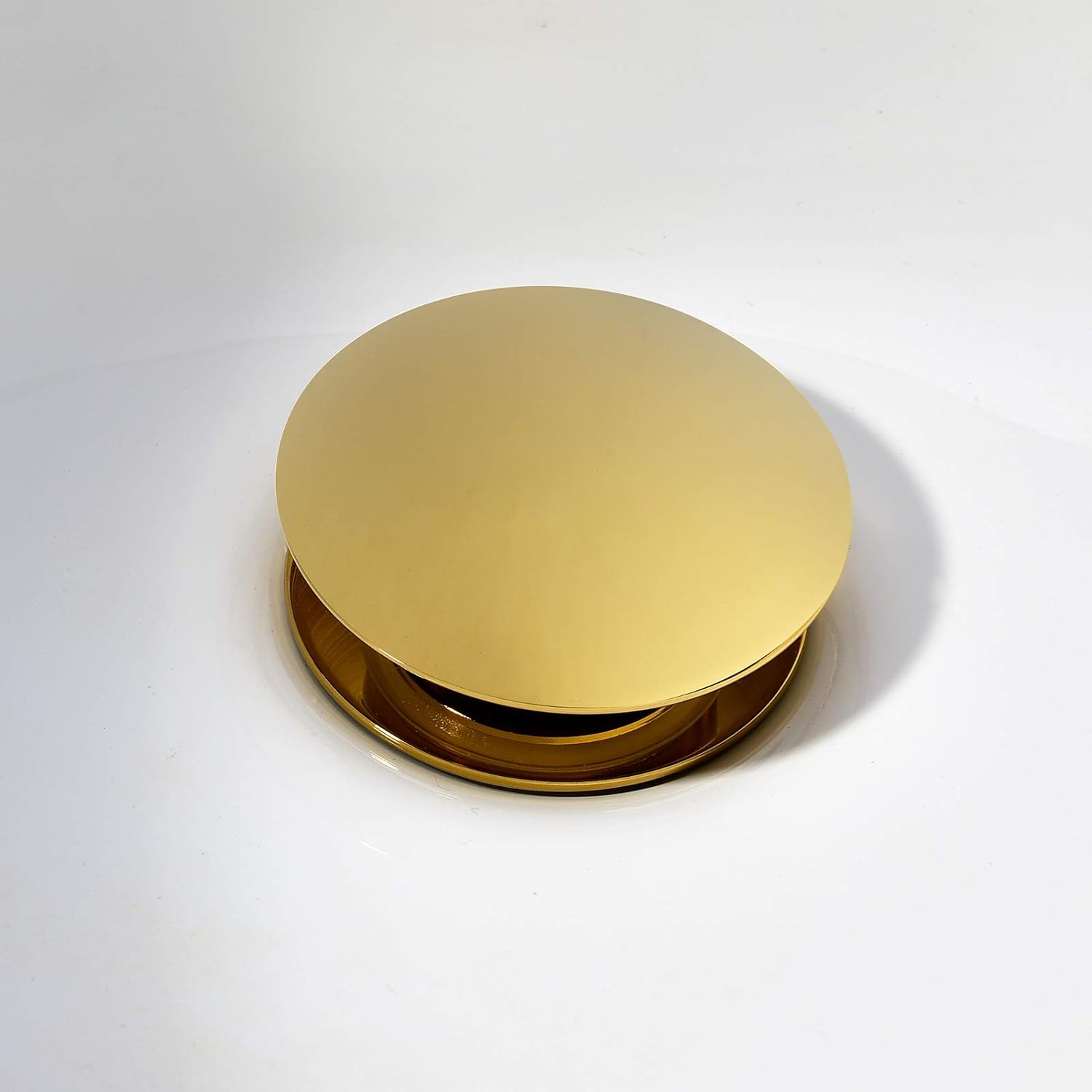 Déstockage Bonde de Lavabo Pop Up sans Trop Plein, Bonde de Lavabo Laiton, Pop up Bouchon de Vidange, Or - 2