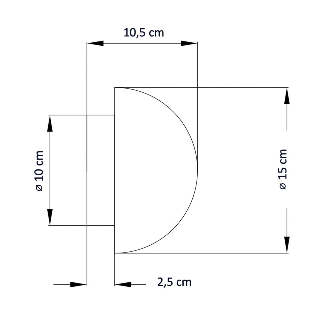 Applique en pierre Beige 15 cm - Elvin - 6