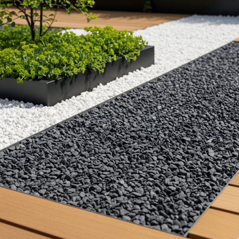 Gravier concassé calcaire Noir 6/14 mm - Big Bag 1T (16 m²) - Noir - 5