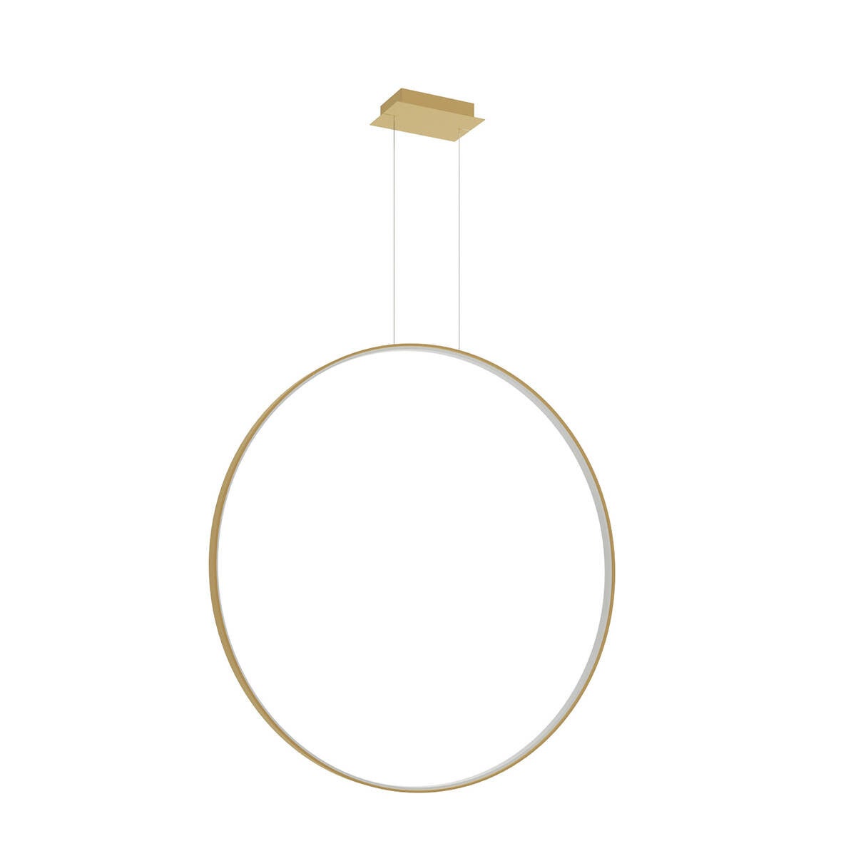 Lampa wisząca RIO LED 45W Neutralna biel 5435lm złota wym: 150 x 110 x 16 cm Thoro Lighting