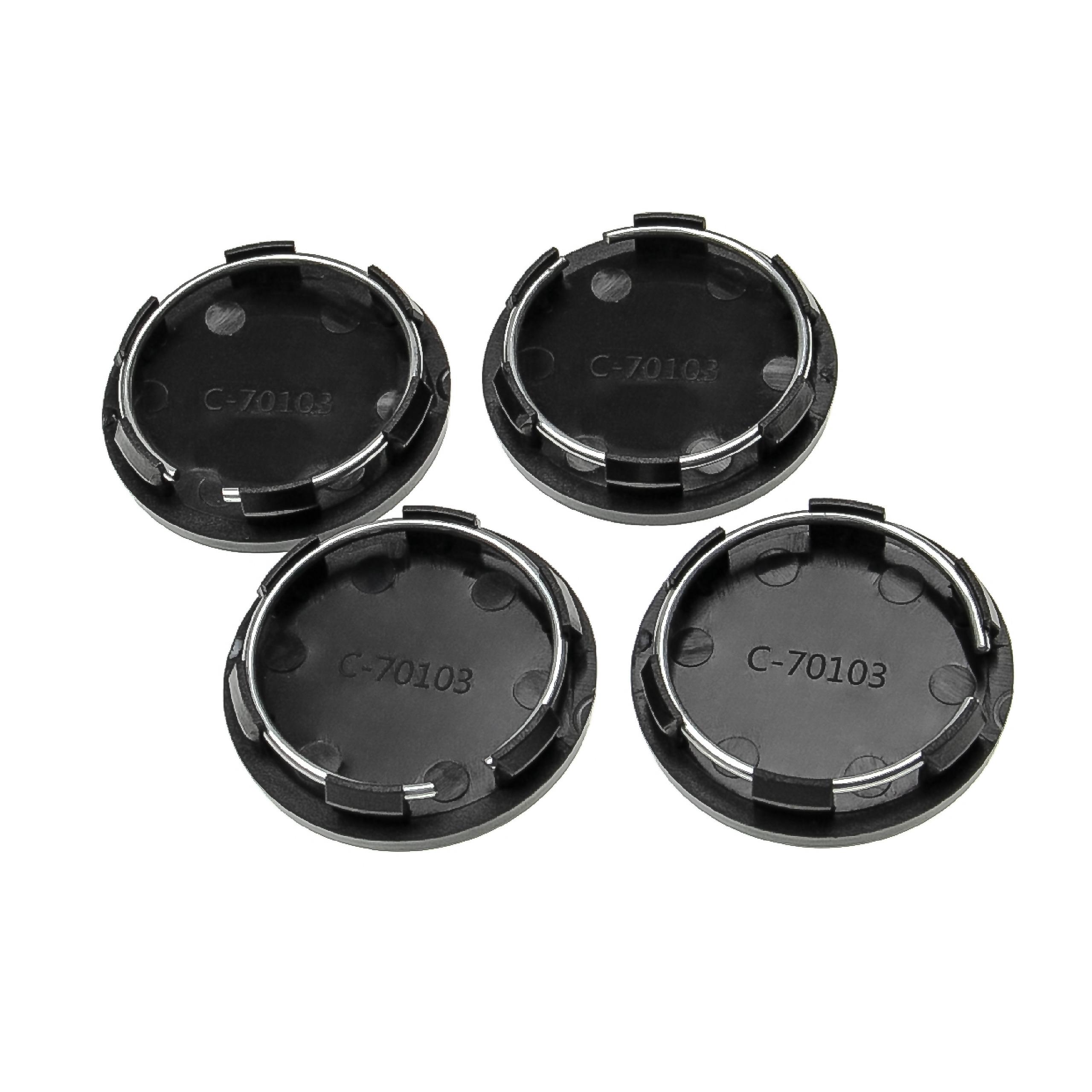 Cache-moyeu Universel 65mm Argenté - Plastique ABS - Pour Voiture/camion - Protection Et Esthétique
