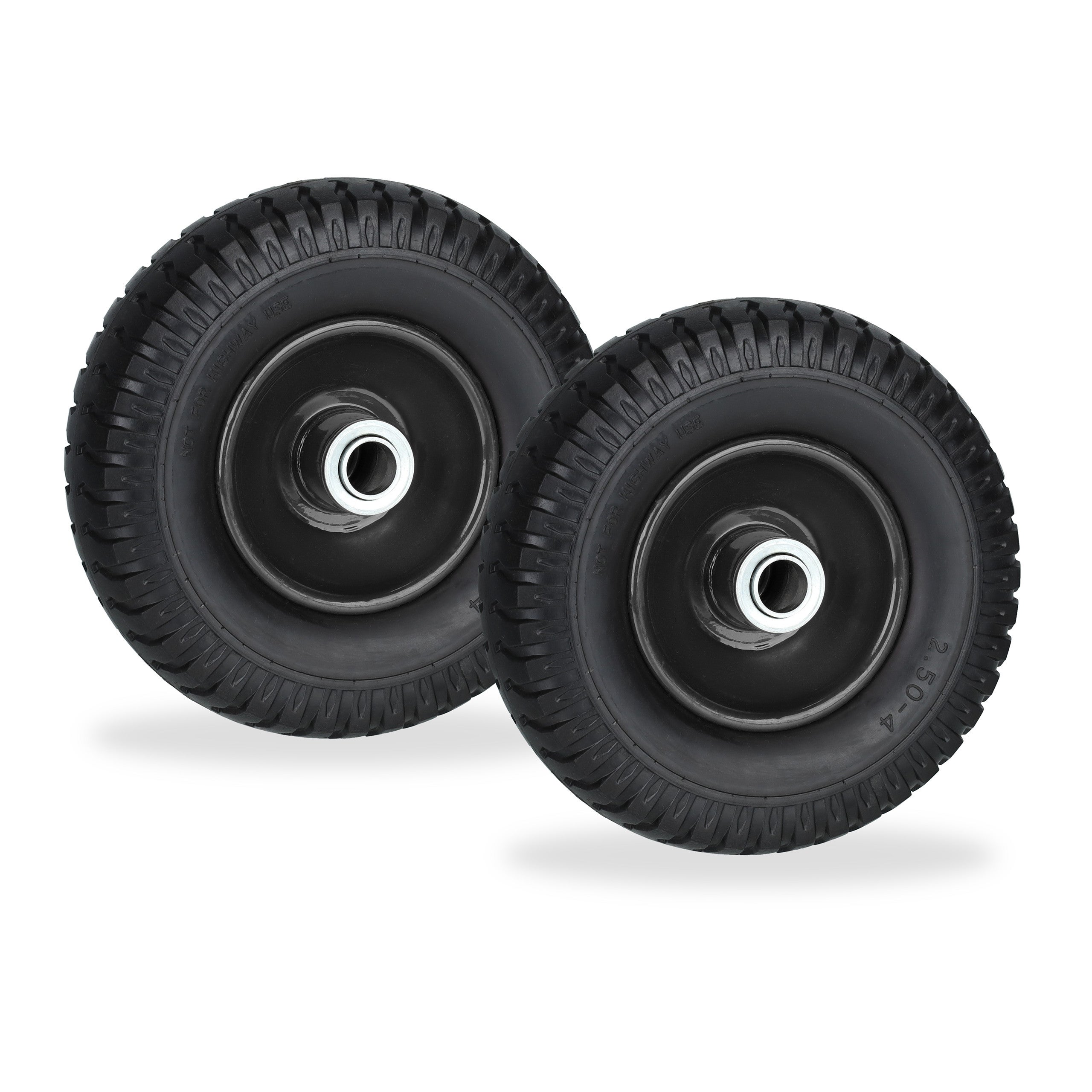 Relaxdays Ruota Carriola 3.50-8, Pneumatico In Gomma Piena Con Cerchione In Acciaio Antipanne Fino A 100 Kg Nero 85650693