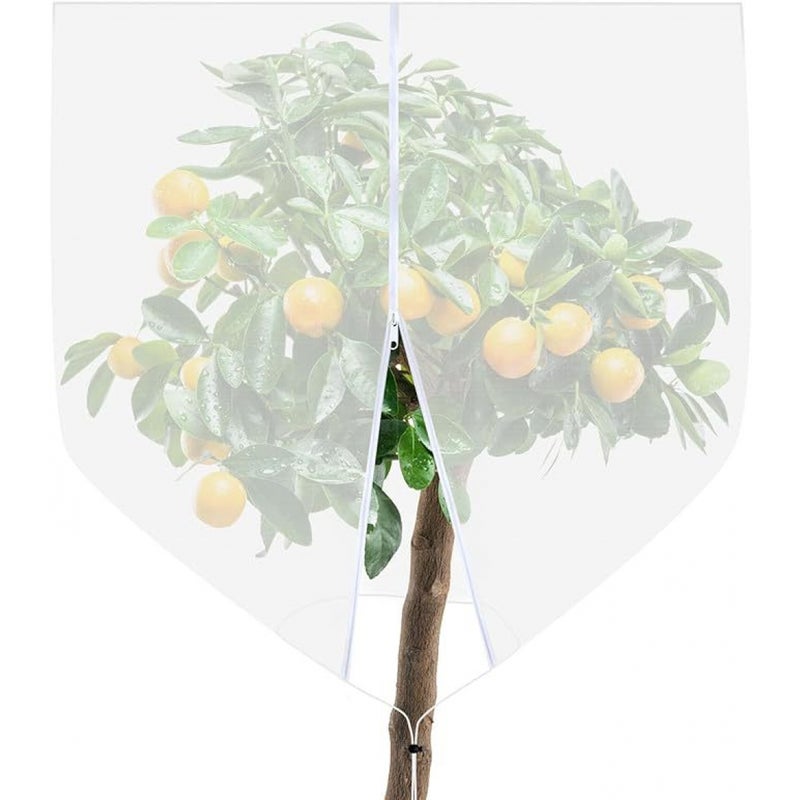 Duża siatka ogrodowa przeciw owadom z zamkiem błyskawicznym i ściągaczem, torba ogrodowa przeciw owadom (185 x 185 cm)