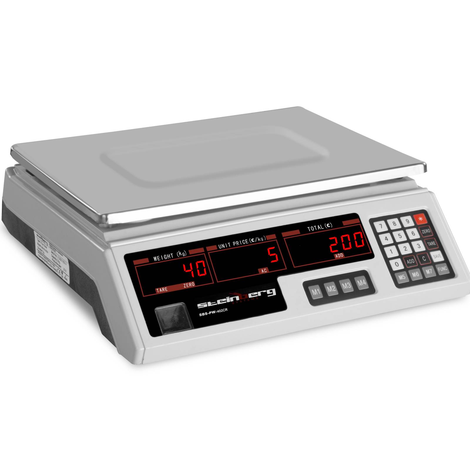 Balanza de control 40 kg g 33,7 x 23,1 cm LED Leroy