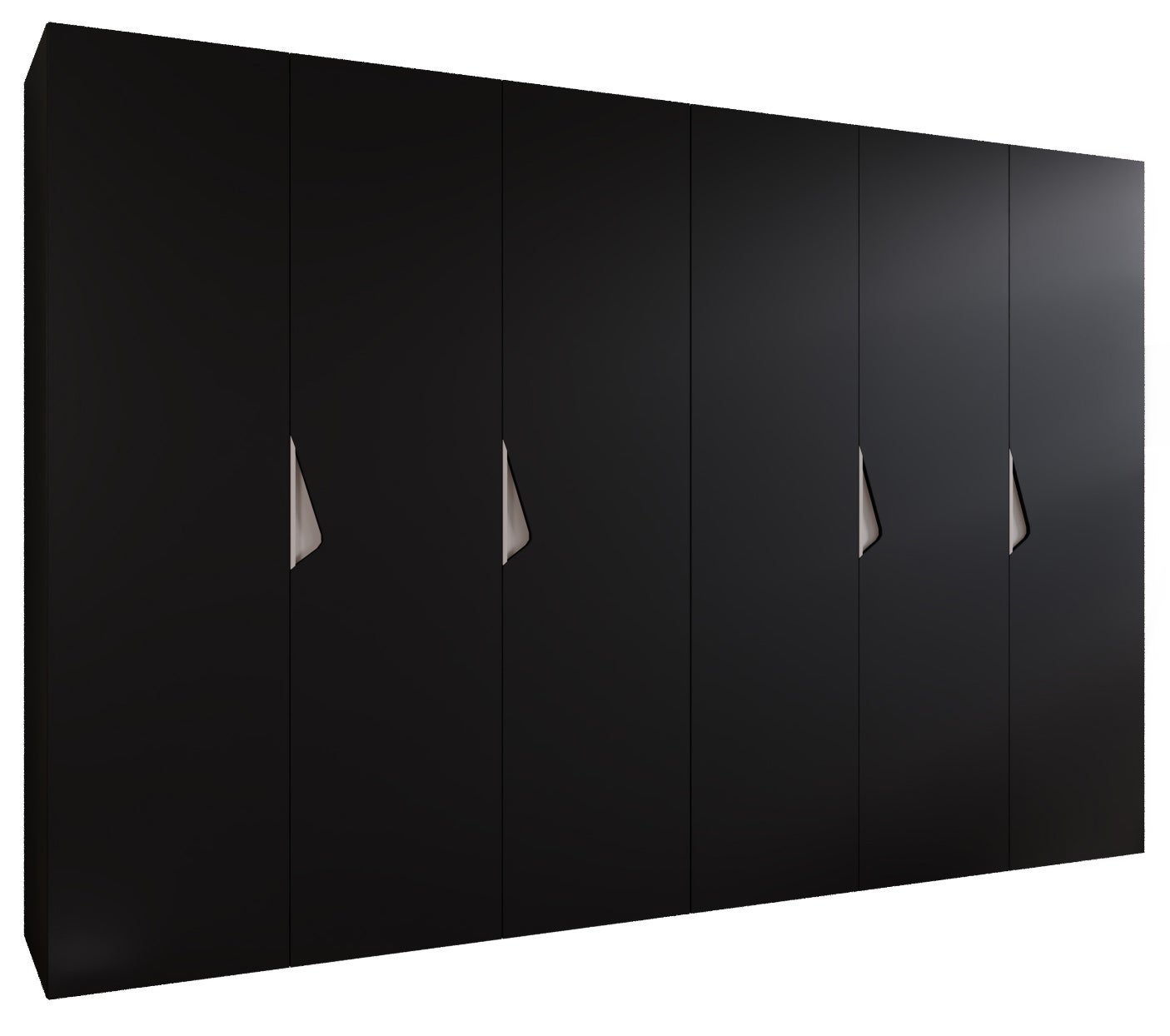 Szafa uchylna otwierana Sandi 1 300 (150x2) x 52 x 202 cm czarny + u. Kaszmir Abiks Meble