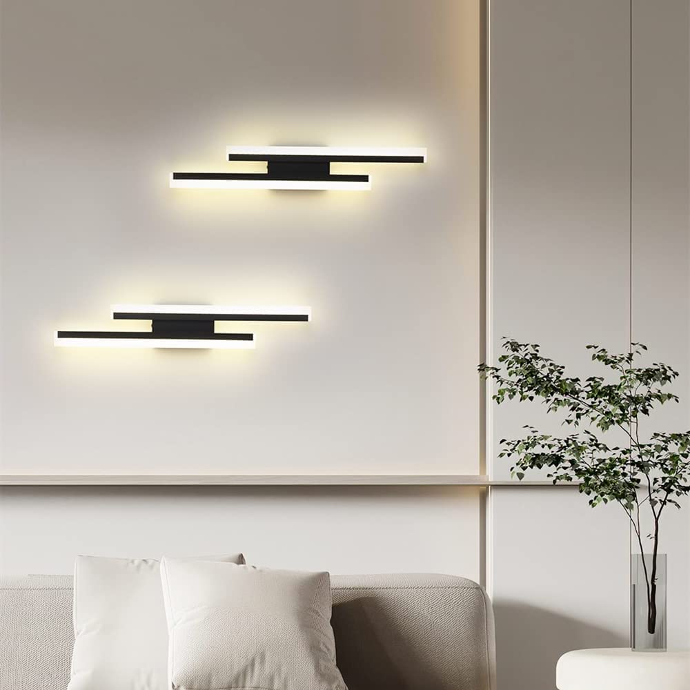 GOECO Applique Murale Intérieure LED,Style minimaliste,16W Lampe Murale Moderne 3000K Lumière Chaude,Acrylique pour Chambre,Salon et Couloir - 2
