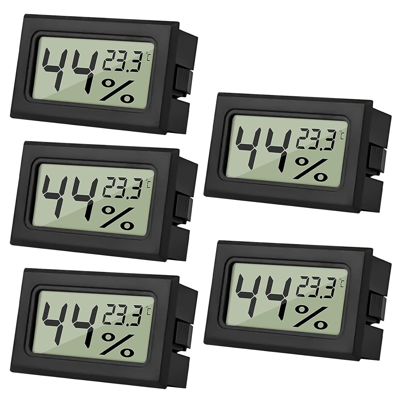5 sztuk Cyfrowy termometr LCD Higrometr Wewnętrzny dla Gadów Biuro Kuchnia Inkubator Szklarnia