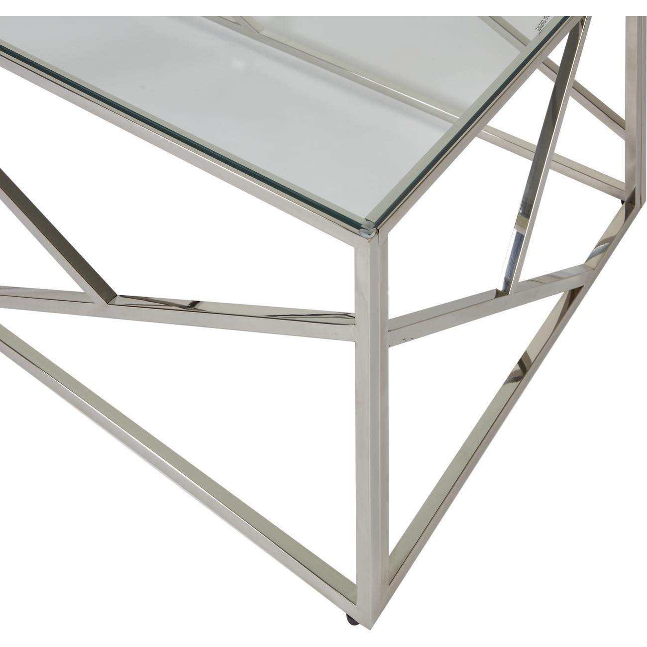 Table basse en verre - Pieds metal - L 120 x P 60 x H 40 - ISLAND - 9