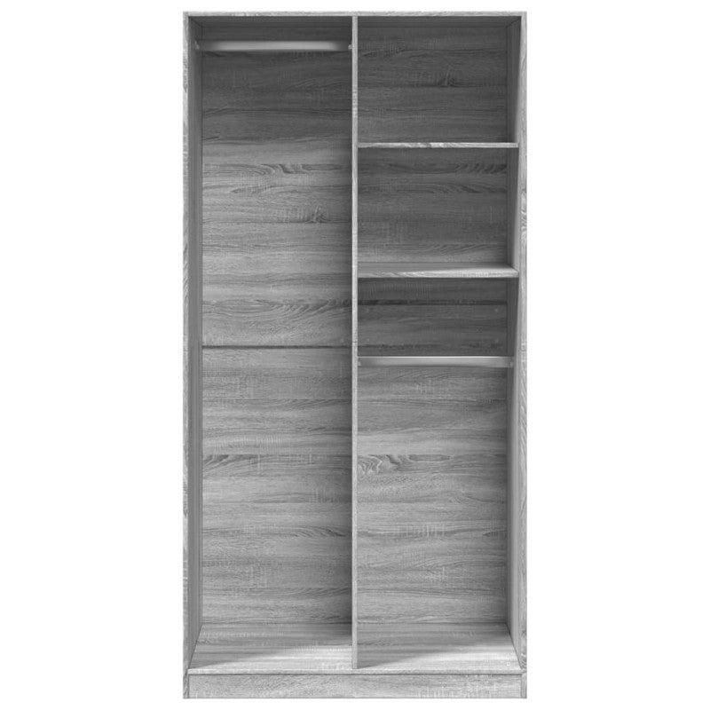 Garde robe sonoma gris 100x50x200 cm bois d ingénierie - 4