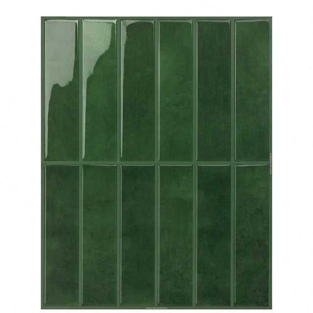 12 bandes adhésives imperméables et résistantes à l'huile pour carreaux de céramique Autocollants rétro pour sols et murs SCQ2010-6（23x29cm）