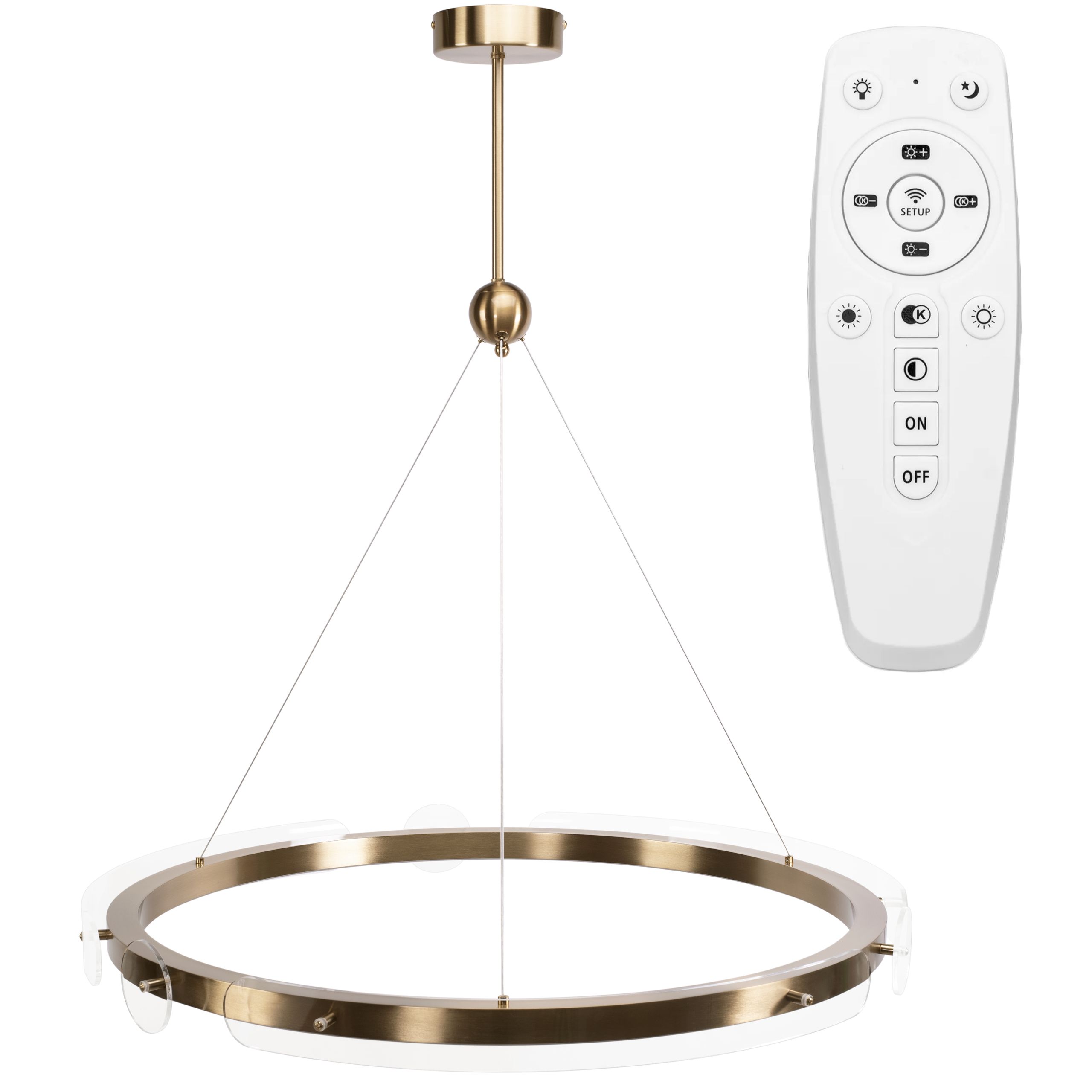Lampa Sufitowa Wisząca Led Toolight Led App1549-Cp Złoty Szczotkowany
