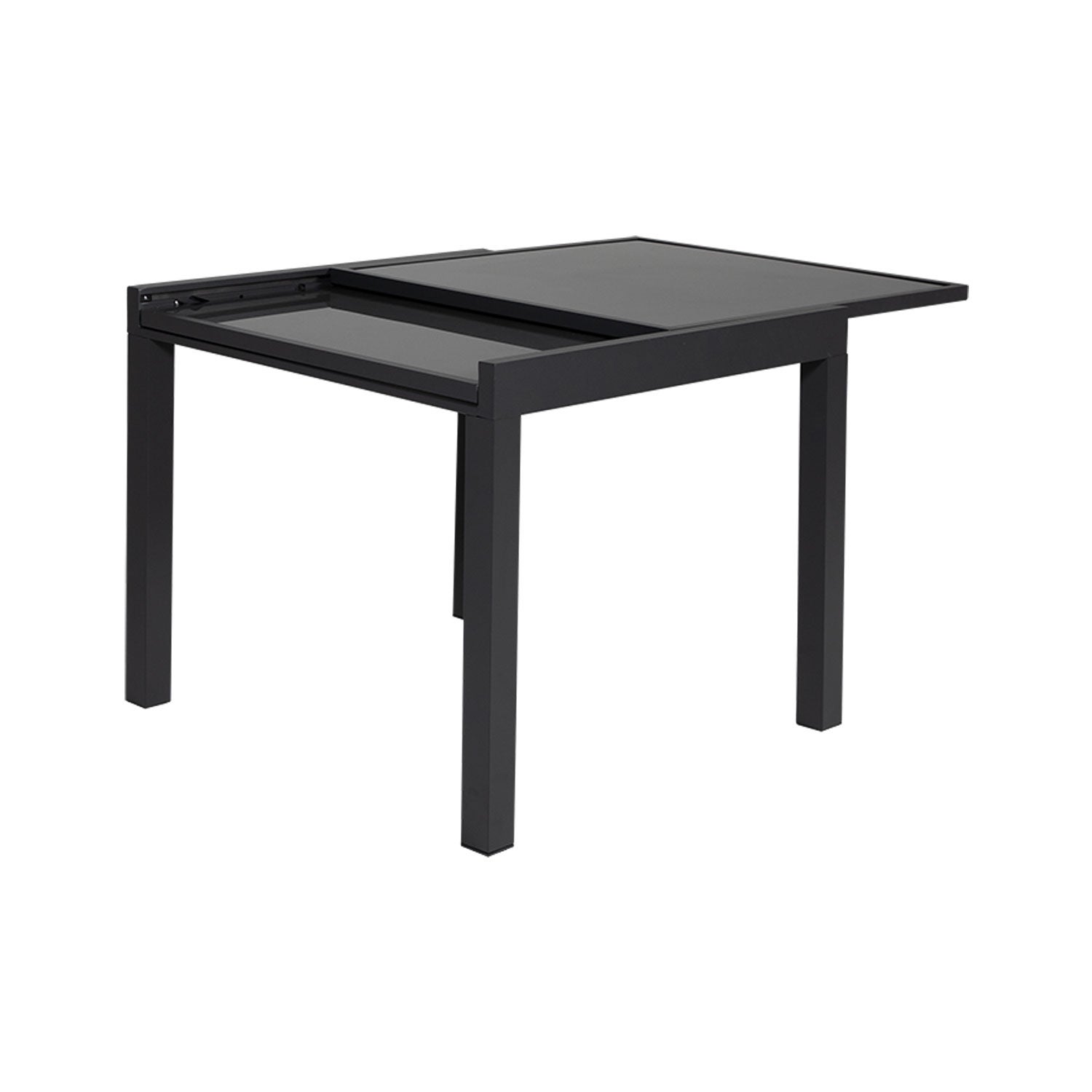 Salon de jardin 8 places gris et gris anthracite aluminium LAMPEDUSA extensible - 5