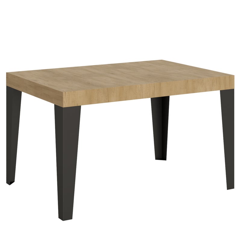 Stół rozkładany 90x130/234 cm Flame Oak Nature rama Antracyt