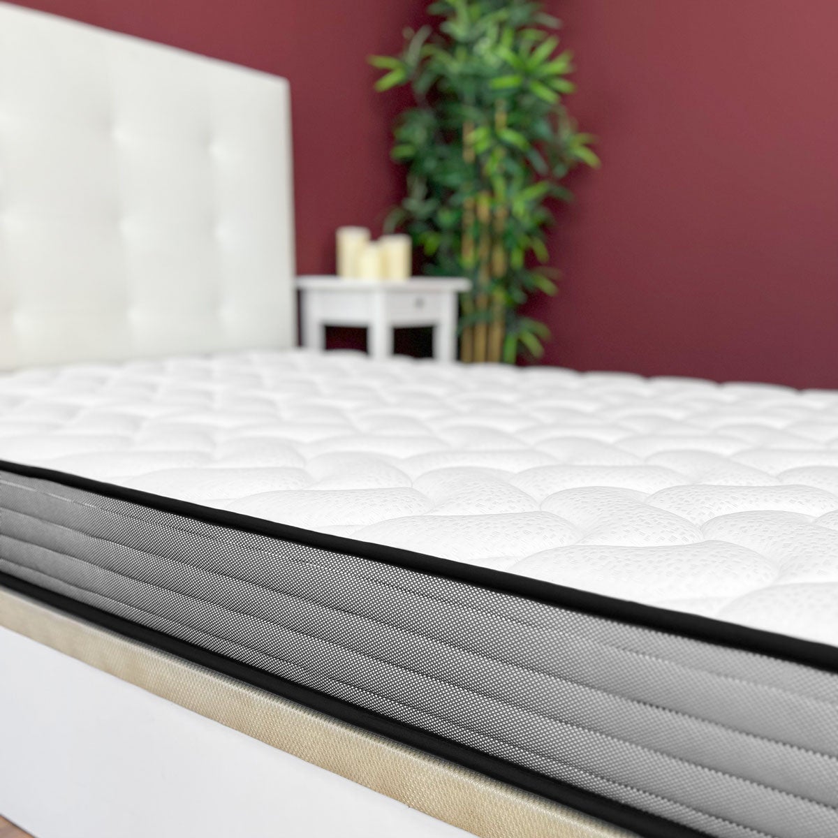 Matelas 135 x 190 en mousse viscoélastique réversible Hawai, avec Viscosoft, fermeté et confort, fermeté moyenne-élevée, face hiver-été - 5