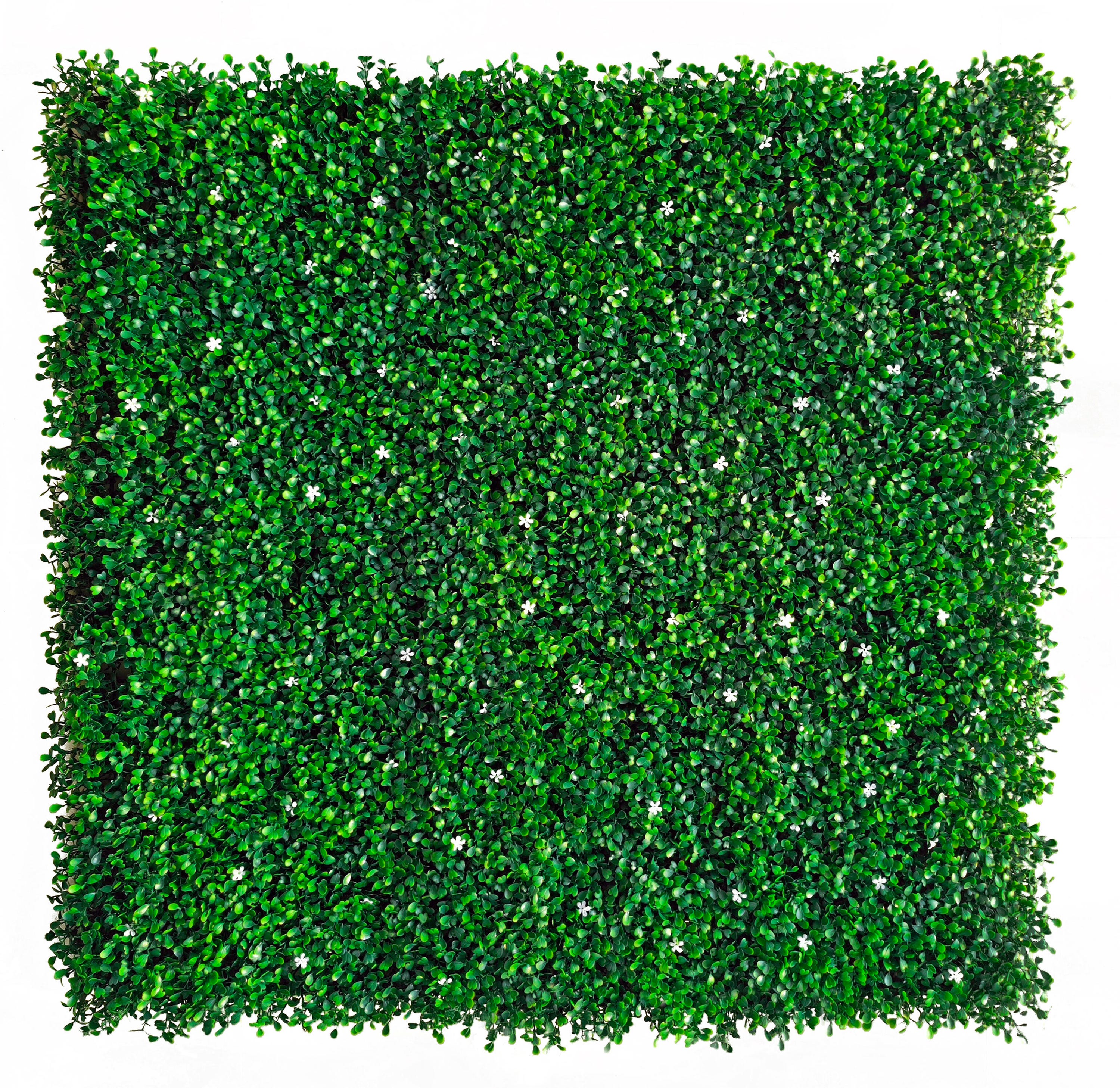 Zielony ogród wertykalny SINDER z bukszpanu z kwiatami 100x100 cm - 3