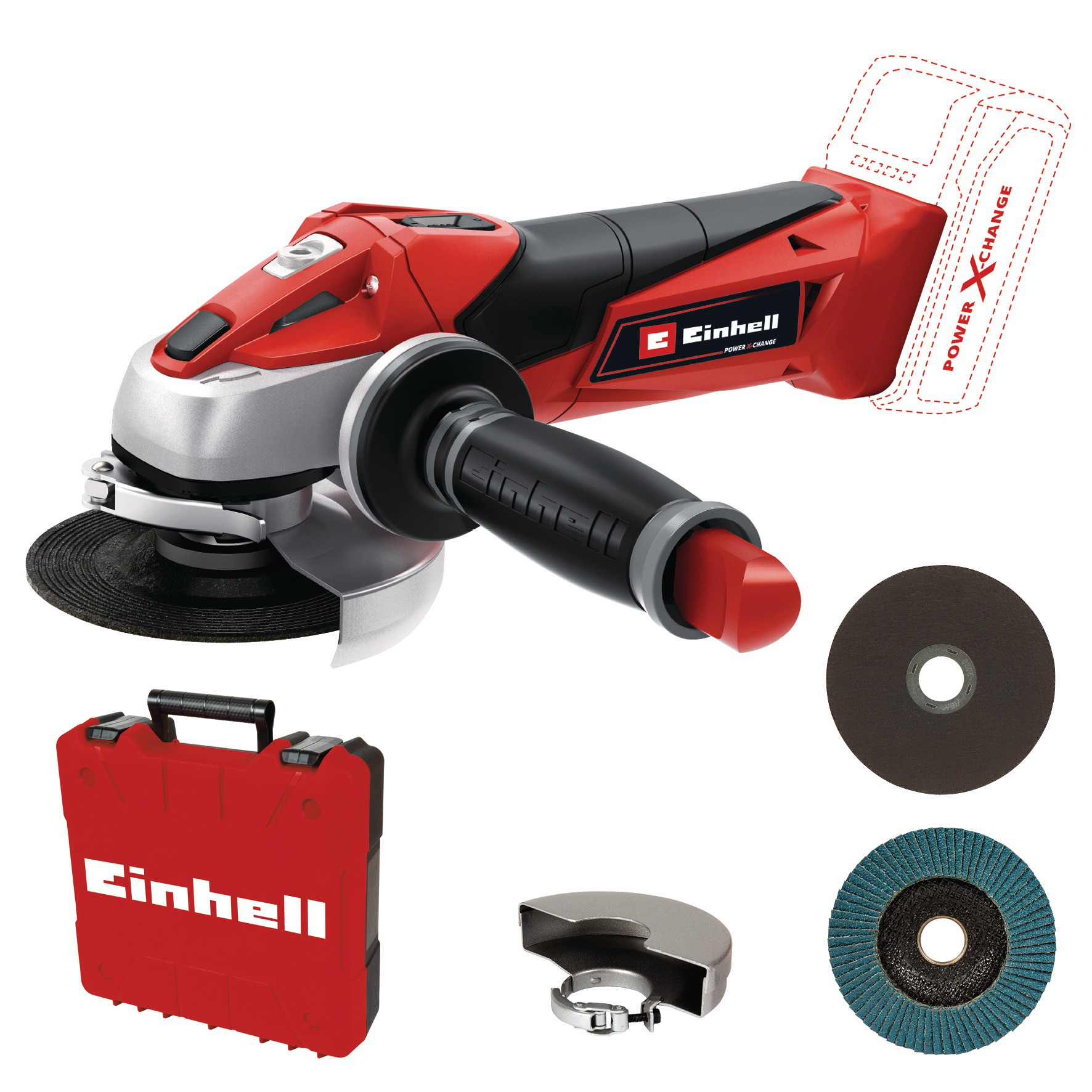 Einhell Amoladora Angular A Batería Power X-Change Te-Ag 18/115 Li, Solo Acc , Leroy Merlin