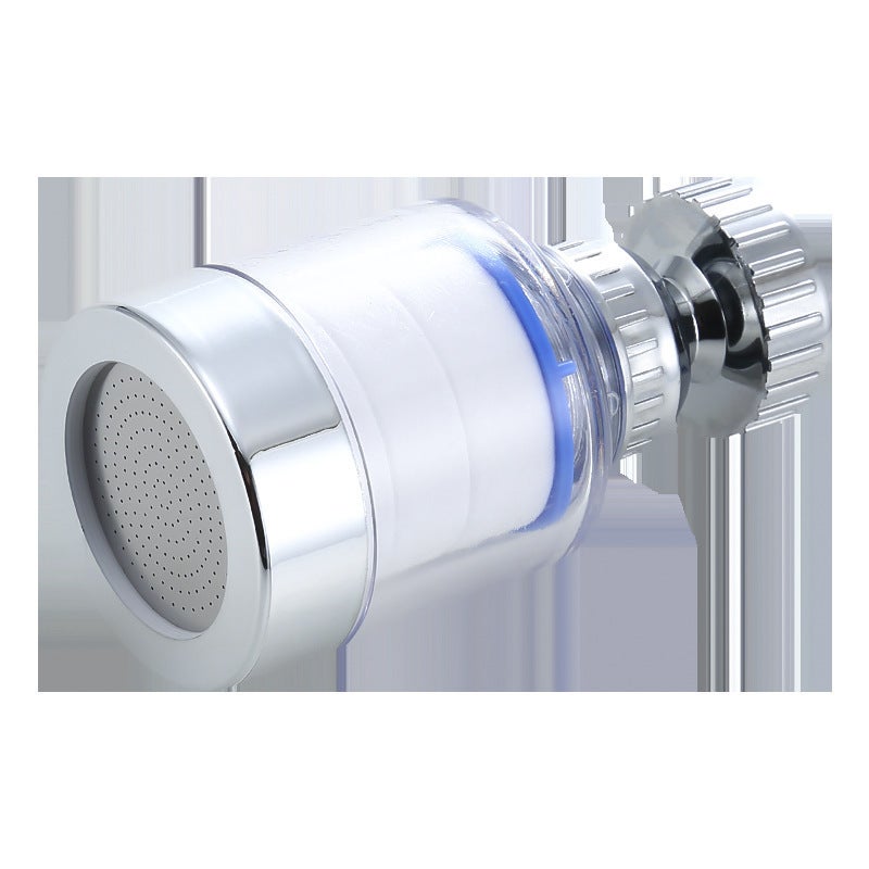 3 Pièces Filtre Robinet Anti Calcaire Rotatif À 360°, Transparent, Avec 6 Éléments Filtrants En Coton Pp, Filtre Robinet Pour Maison, Cuisine, Salle D - 4