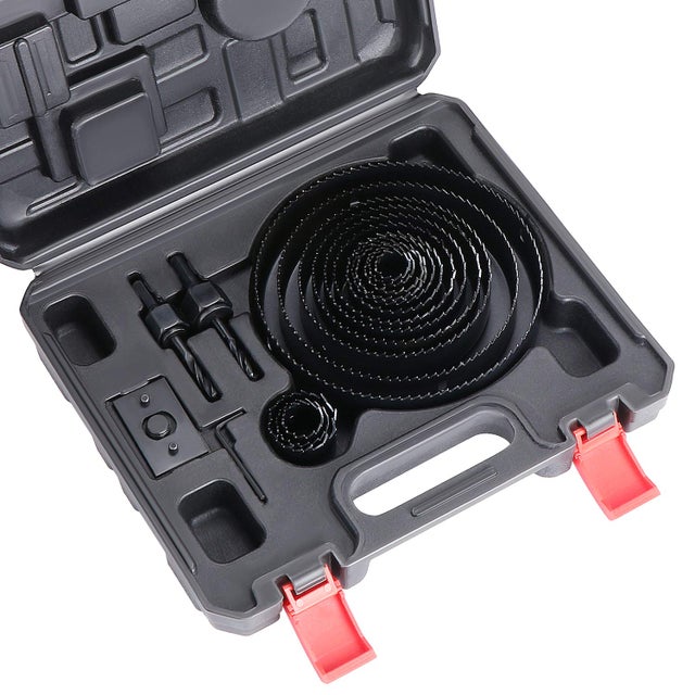 Juego de 20 brocas de corona para madera y PVC – Ø152 mm máx., kit de perforación de precisión para placo, PVC y plástico.