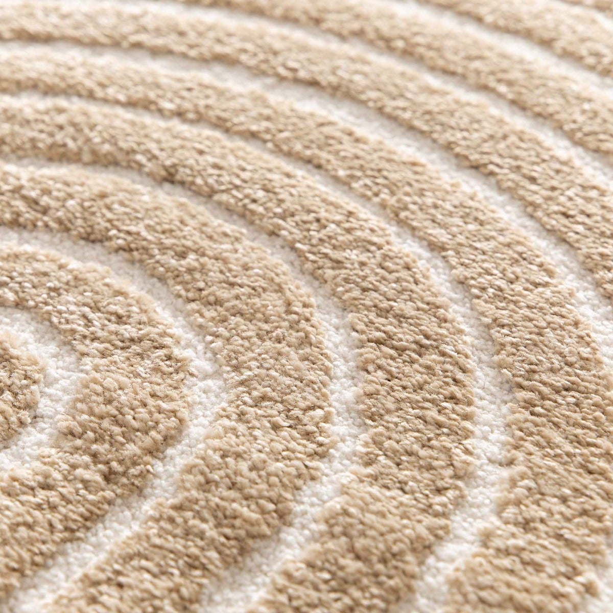 Tappeto beige morbido con rilievo geometrico 160x230 - 6
