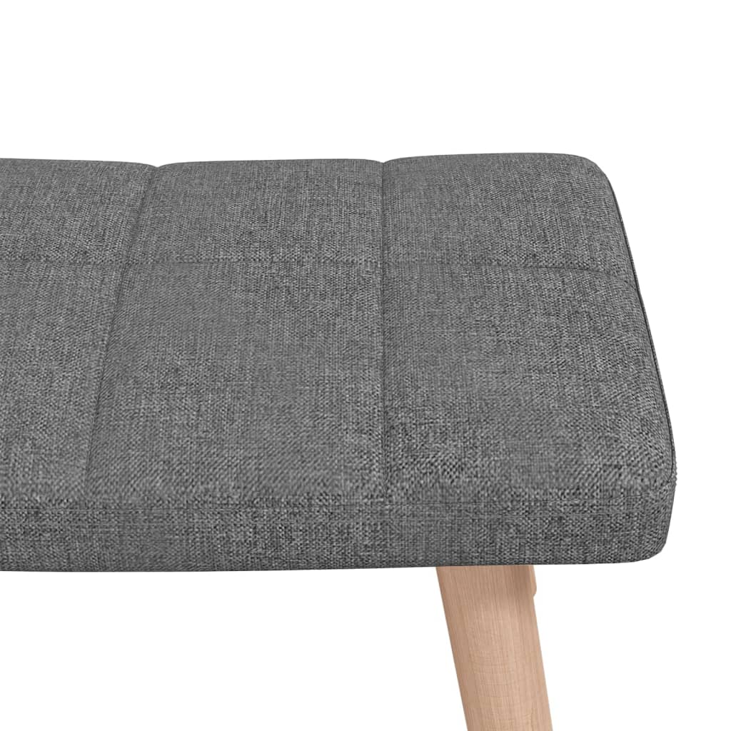 Chaise à bascule | Fauteuil à bascule | Fauteuil de relaxation avec tabouret Gris foncé Tissu826200 - 6