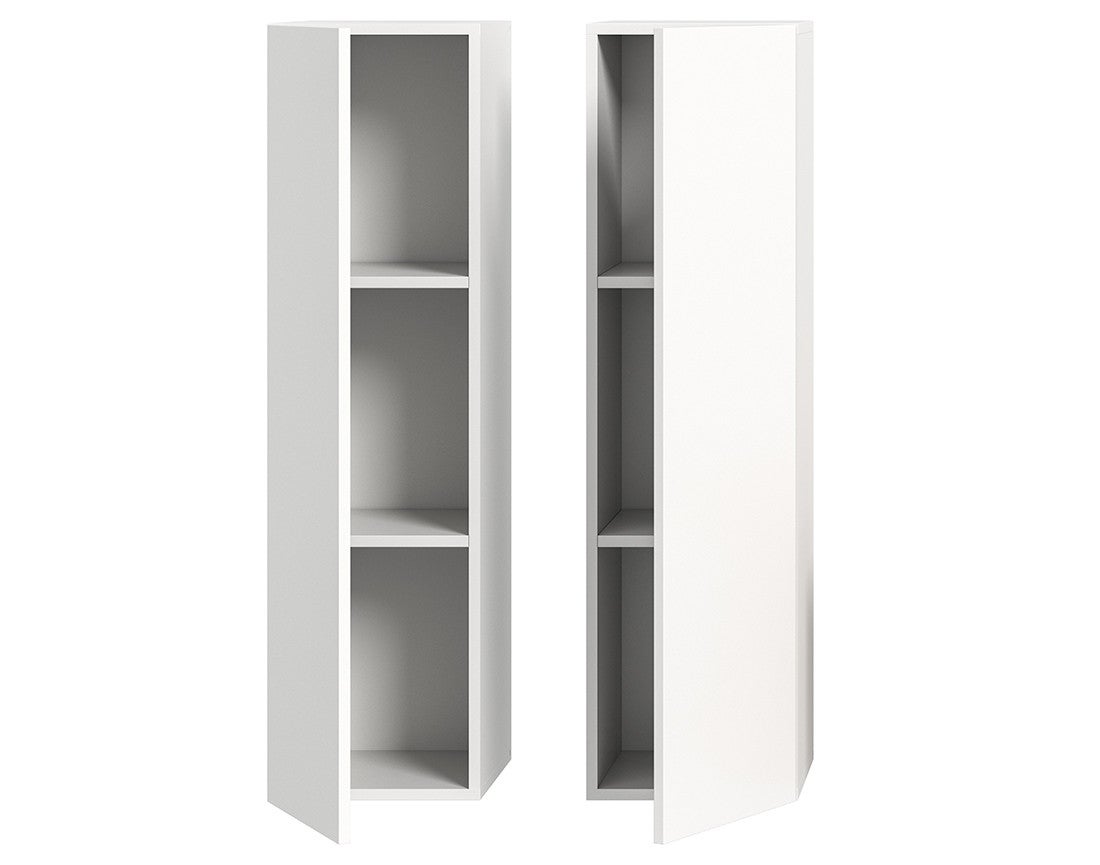 Lot de 2 armoires murales L26 x H110cm effet bois blanc - ETHAN - Best Mobilier - 3
