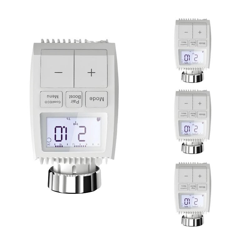 Tête Thermostatique Connectée ZigBee Universelle avec Ecran LCD (Lot de 4) - SILAMP - 3