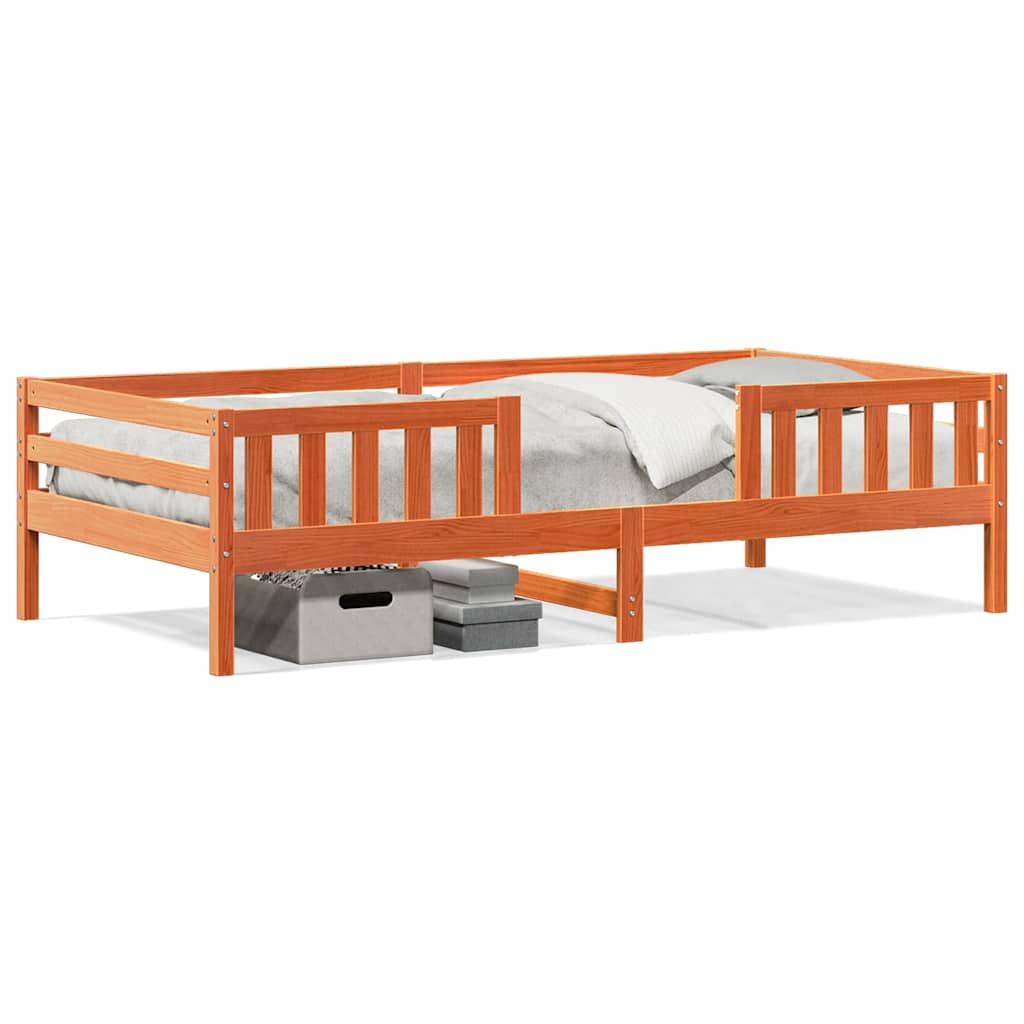 Łóżko Drewniane Rama Łóżka Sofa Brązowe Do Sypialni Pokoju 90x200 cm