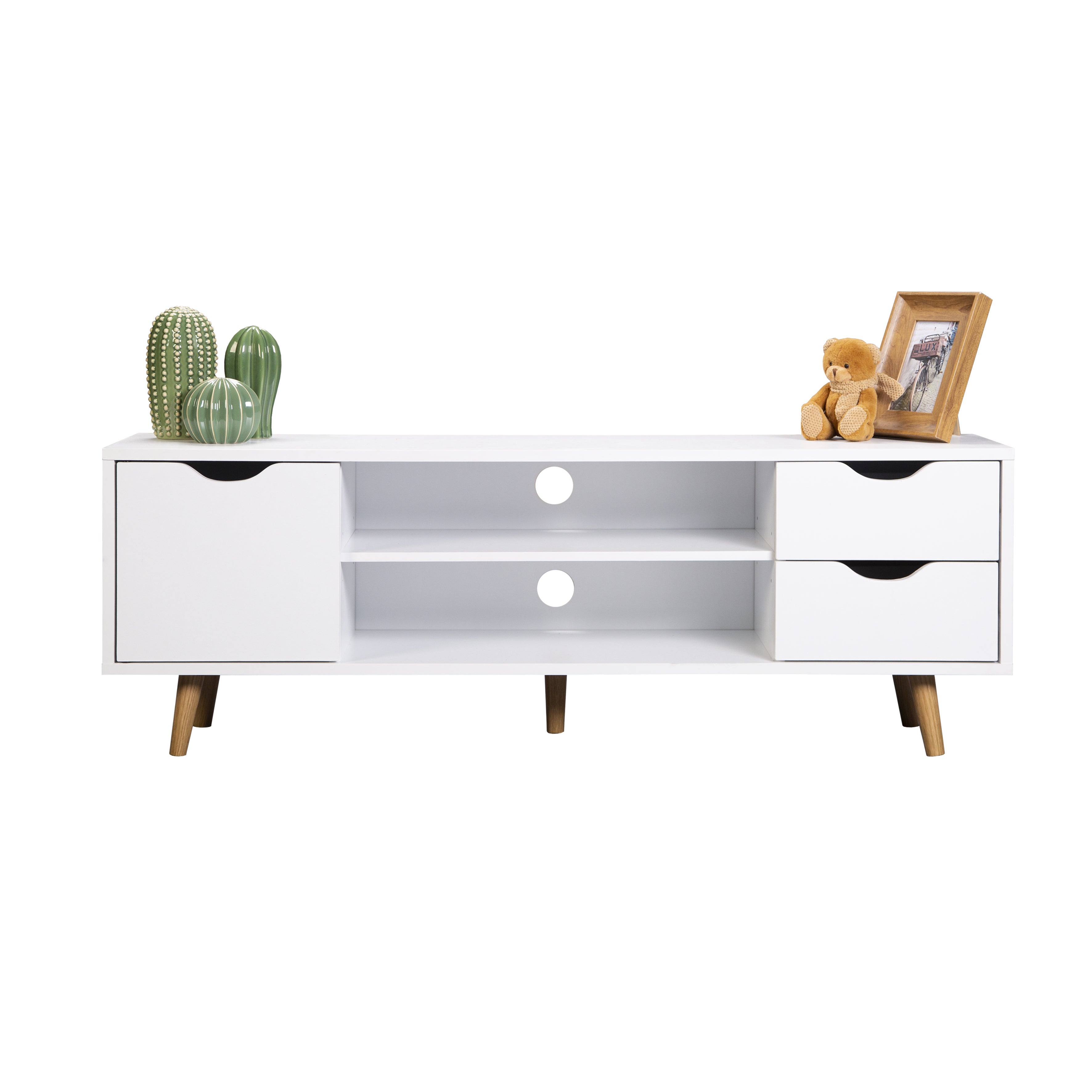 Meuble TV Fiano blanc 120x41x28 cm - 2