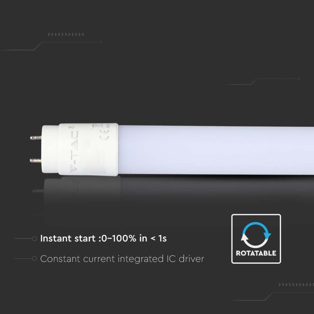 Tubo LED T8 9W G13 60cm in Nanoplastica non Rotabile 6500K - 5
