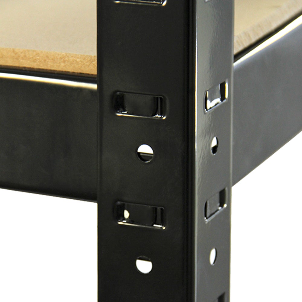 Monster Racking - Lot de 3 Rayonnages T-Rax en Acier Sans Boulons Noirs 90cm x 45cm x 180cm - 9