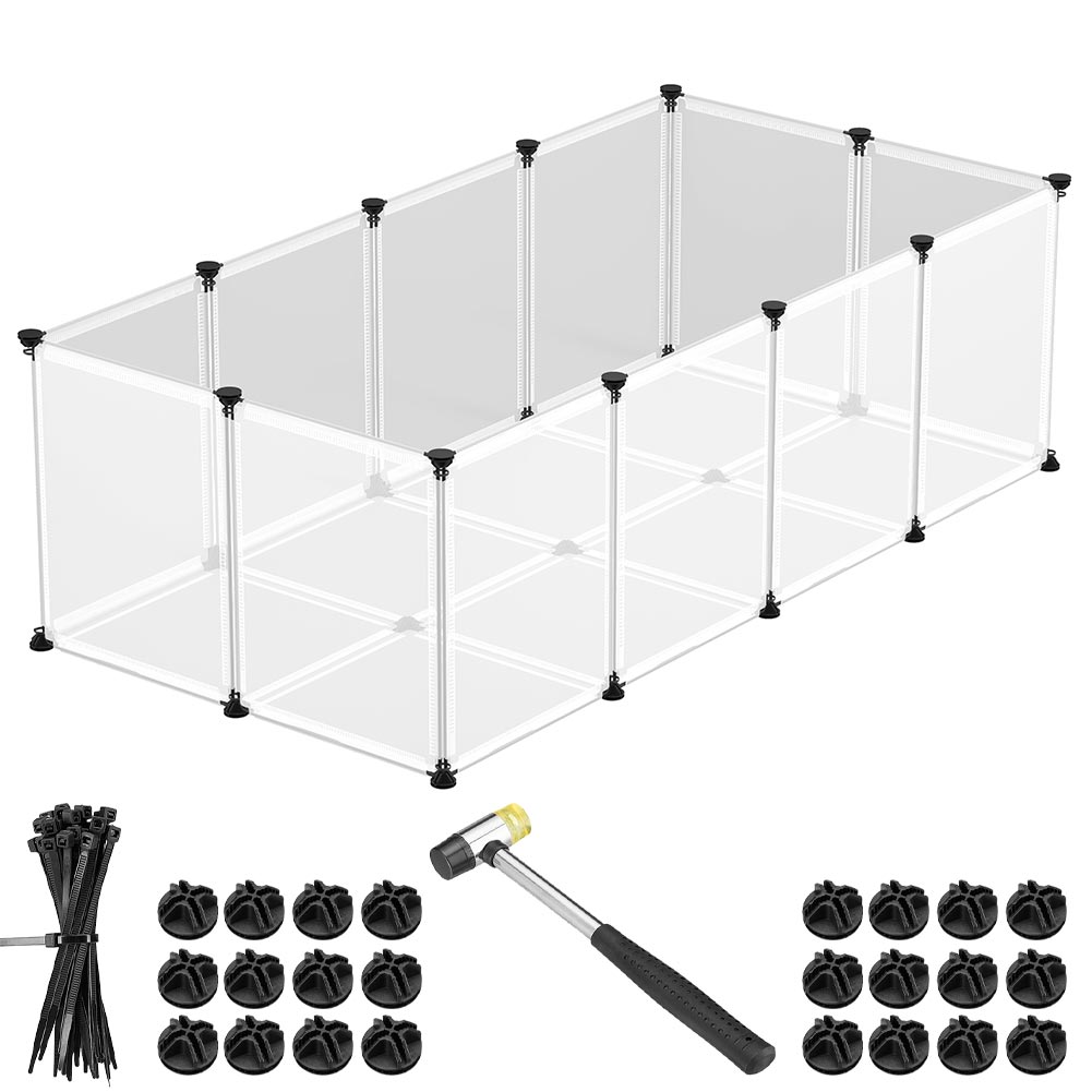 Recinto per Animali di Piccola Taglia da interno Recinzione con fondo Trasparente - 2