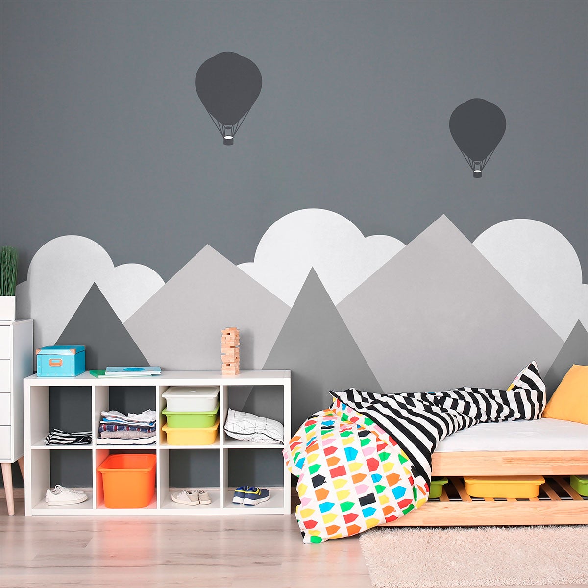 Adesivo bambino giganti montagne scandinave Bergen - Sticker adesivo - adesivi murali - 70x95cm - 3