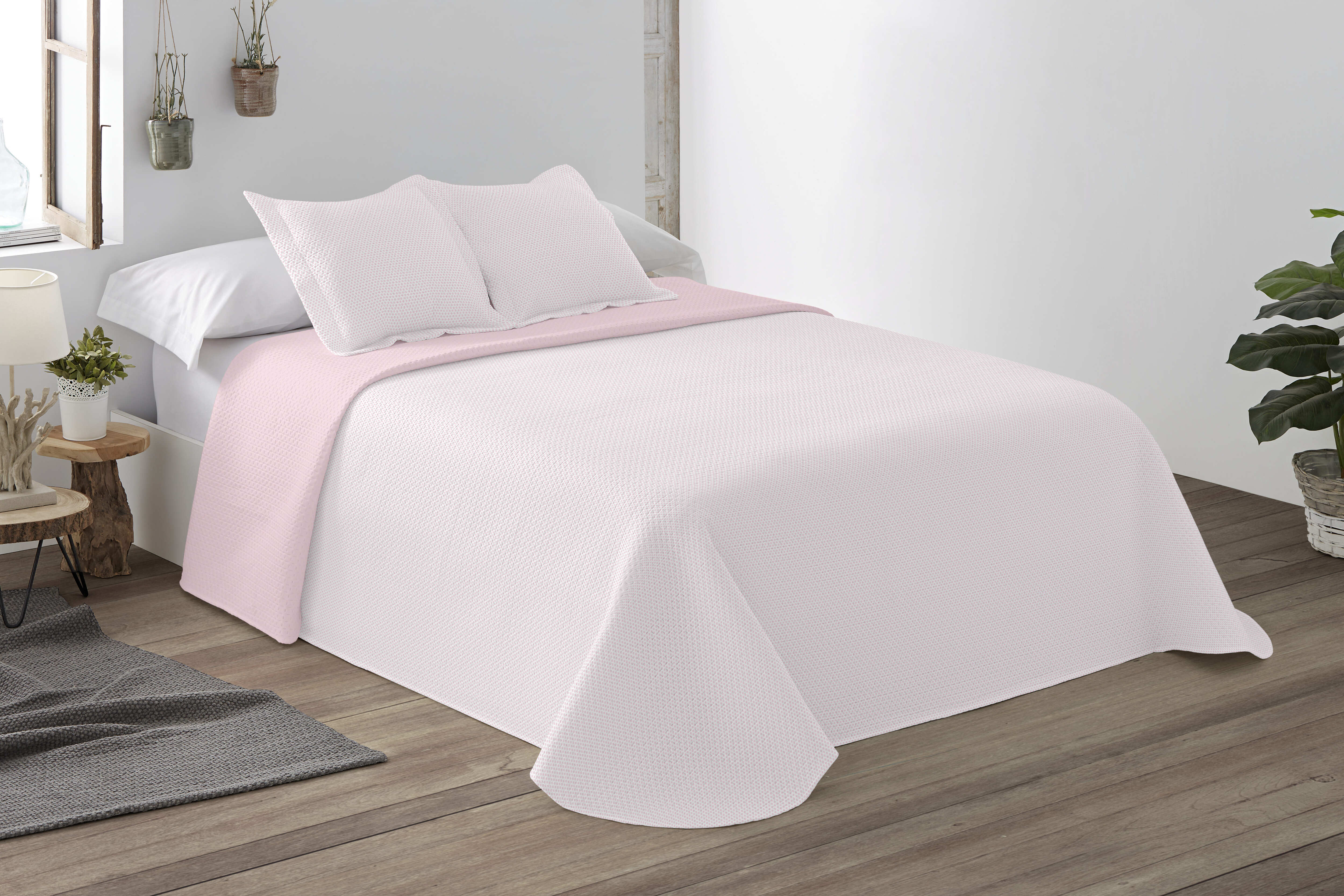 Colcha Lisa Reversible Maquillaje cama 90 cm - 180x270 cm - 7