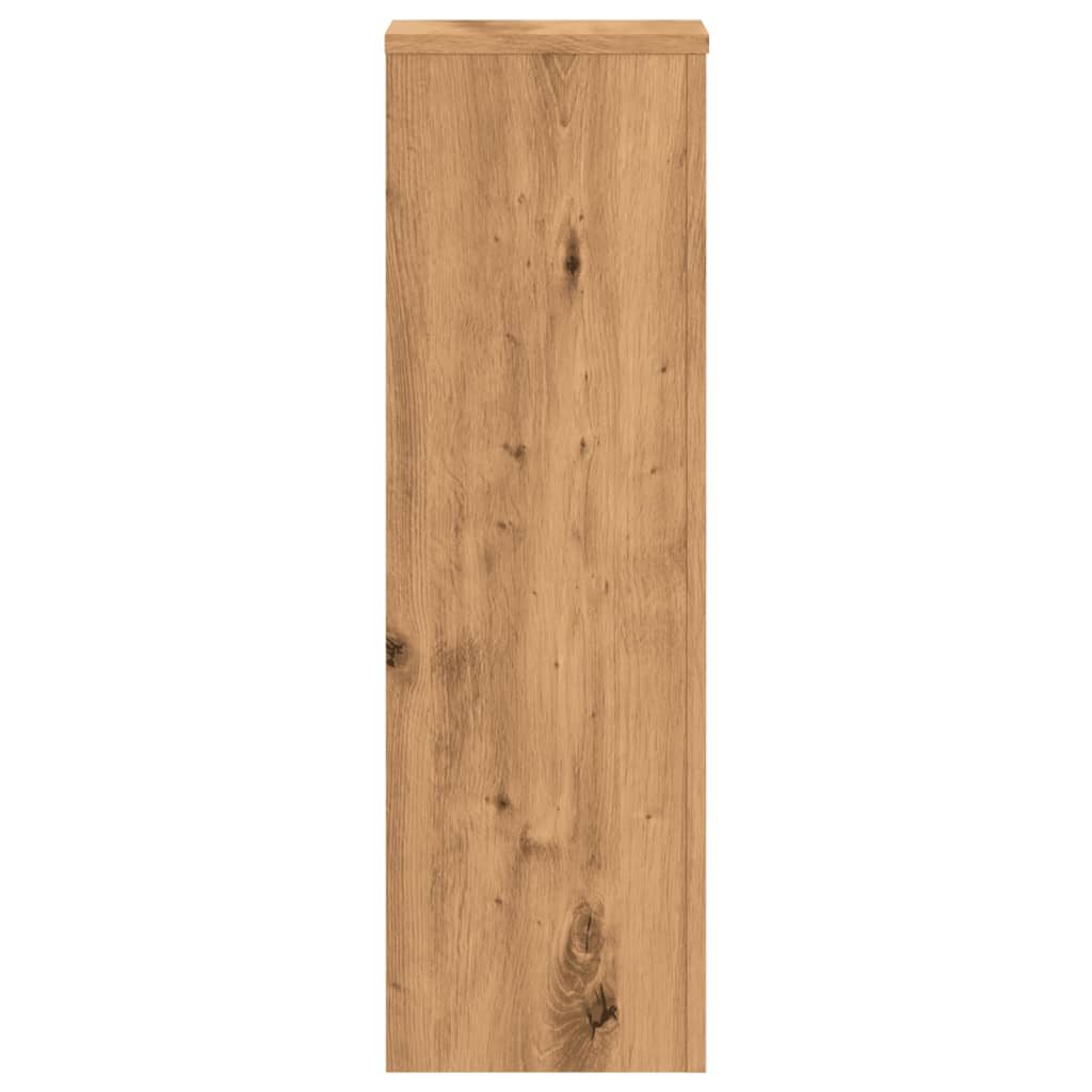 Lot de 2 supports à plantes chêne artisan 25×25×80 cm – Bois reconstitué, charge max. 50 kg - 5