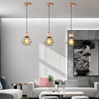2PCS Plafonnier Industrielle en Métal Cage Lustre suspension Retro pour 2PCS Plafonnier Industrielle en Métal Cage Lustre suspension Retro pour