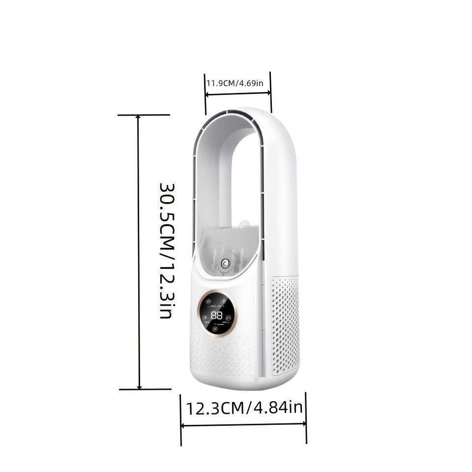 Ar Condicionado portátil USB com temporizador ajustável de 6 velocidades para casa e escritório, branco - 4