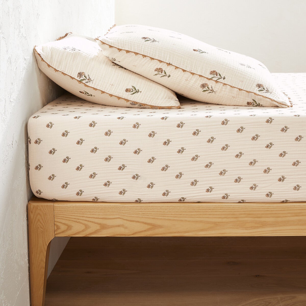 Drap housse gaze de coton bonnet 30 cm, Emeline - Imprimé - 140 x 190 cm - 5