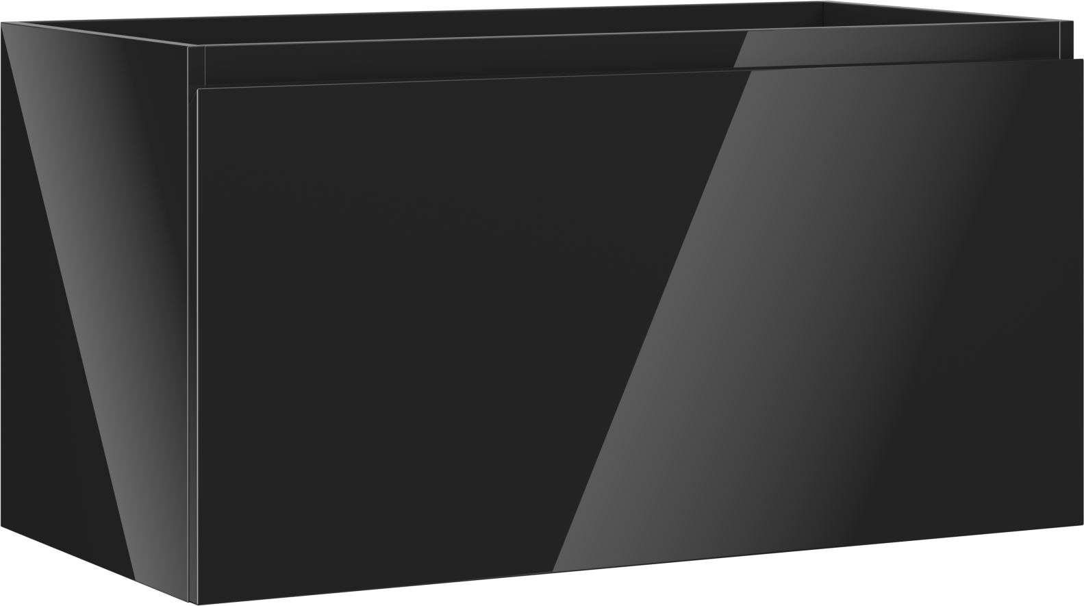 Mexen Orio szafka łazienkowa podumywalkowa 90 cm, 1 szuflada, czarna połysk - 91A10-09047-1-BF70