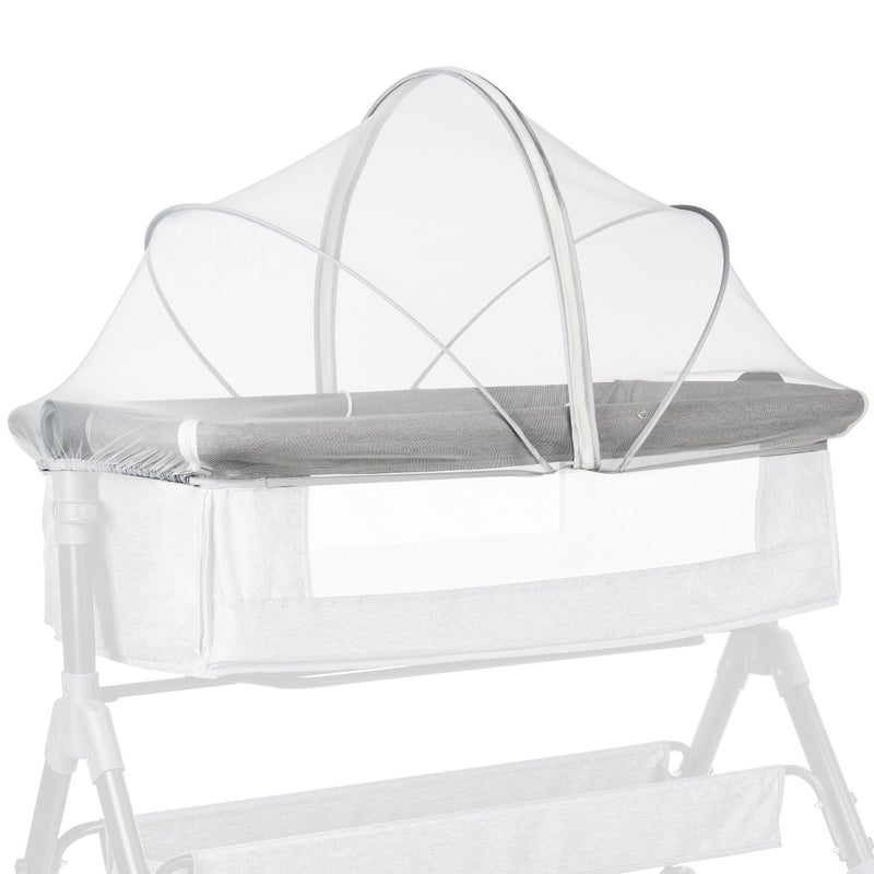 Moskitiera do łóżeczka dostawnego, do gondoli, łóżeczka dostawnego, łóżeczka nocnego, rozmiar łóżka: biały, 60 cm x 105 cm (tylko moskitiery)